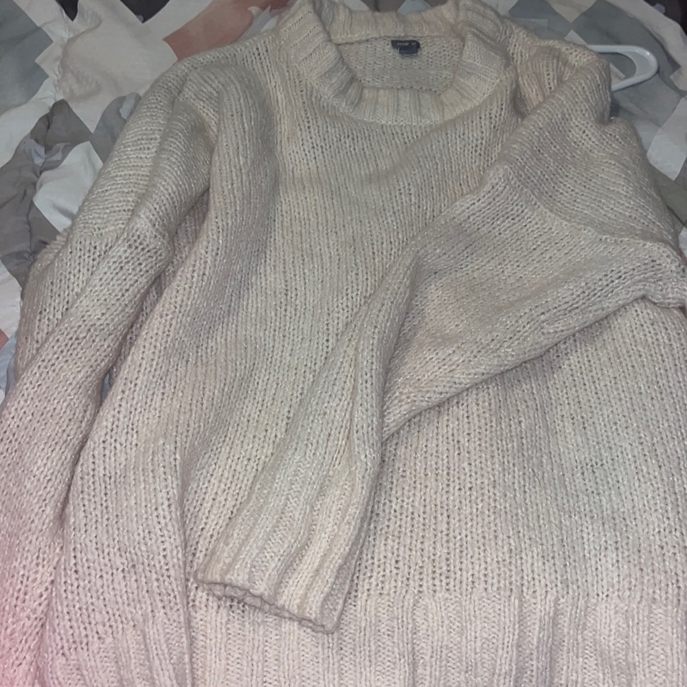White oversized sweater